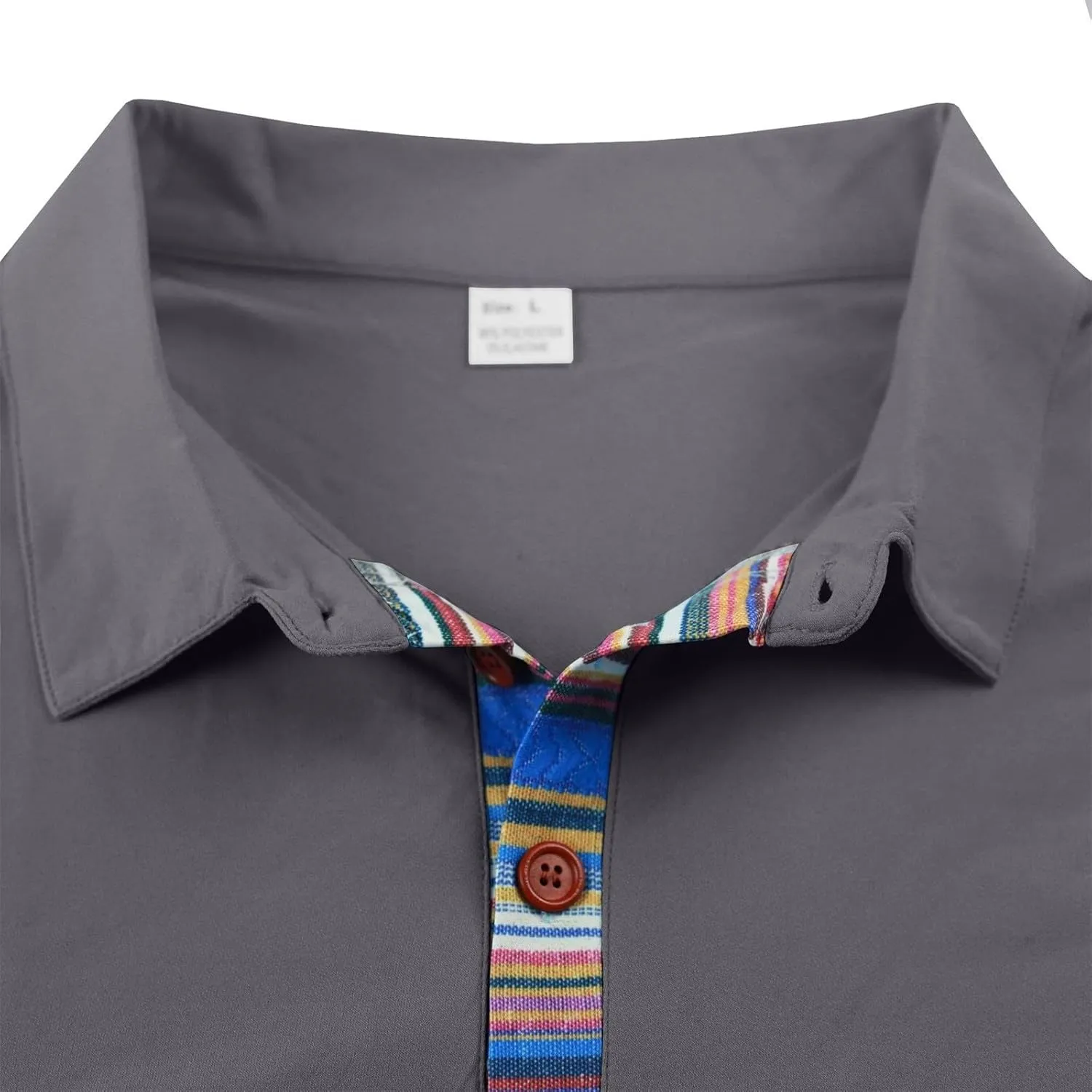 Polo Shirts for Men Golf Short Sleeve Big and Tall Casual Tshirts Summer Workout Muscle Running Beach Cruise T-Shirts