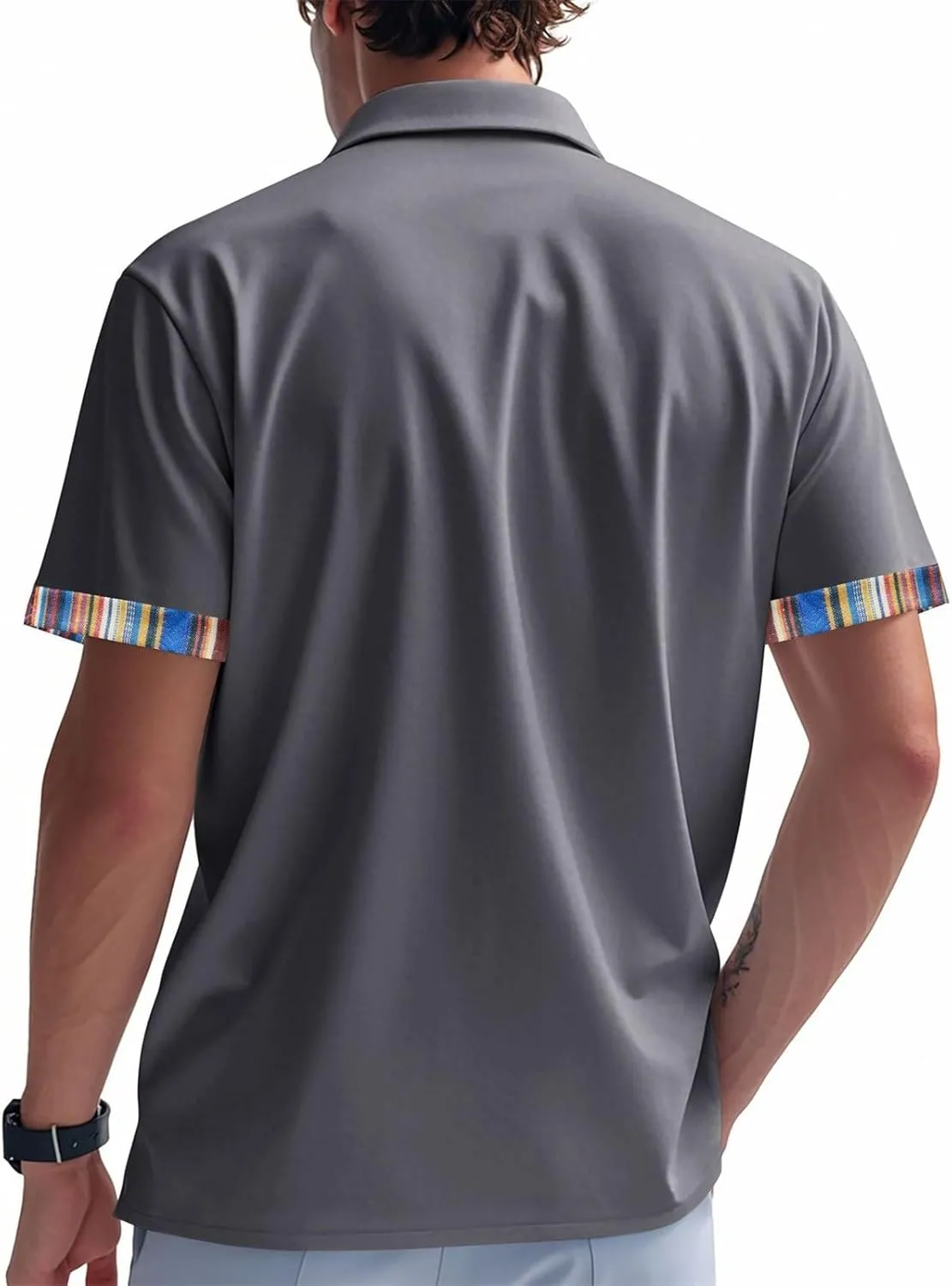 Polo Shirts for Men Golf Short Sleeve Big and Tall Casual Tshirts Summer Workout Muscle Running Beach Cruise T-Shirts