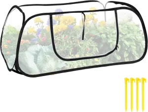 Pop Up Garden Mesh Plant Cover,Outdoor Mesh Plant Enclosure with Side Window and Four Ground Stakes,for ‌Defend of Fruits, Vegetables, Seedlings and Herbs (1)