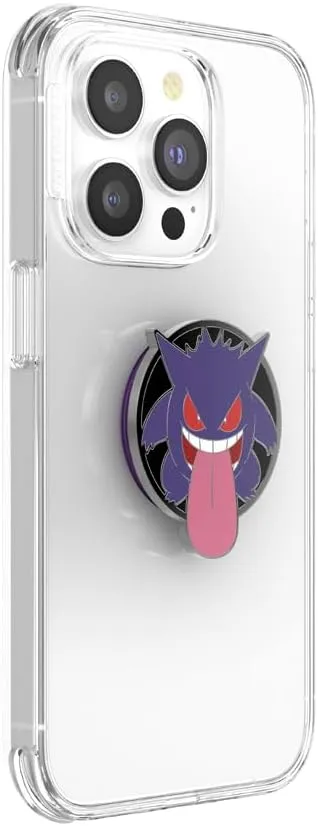 POPSOCKETS Phone Grip with Expanding Kickstand, Pokemon - Enamel Glow in The Dark Gengar Night Shade