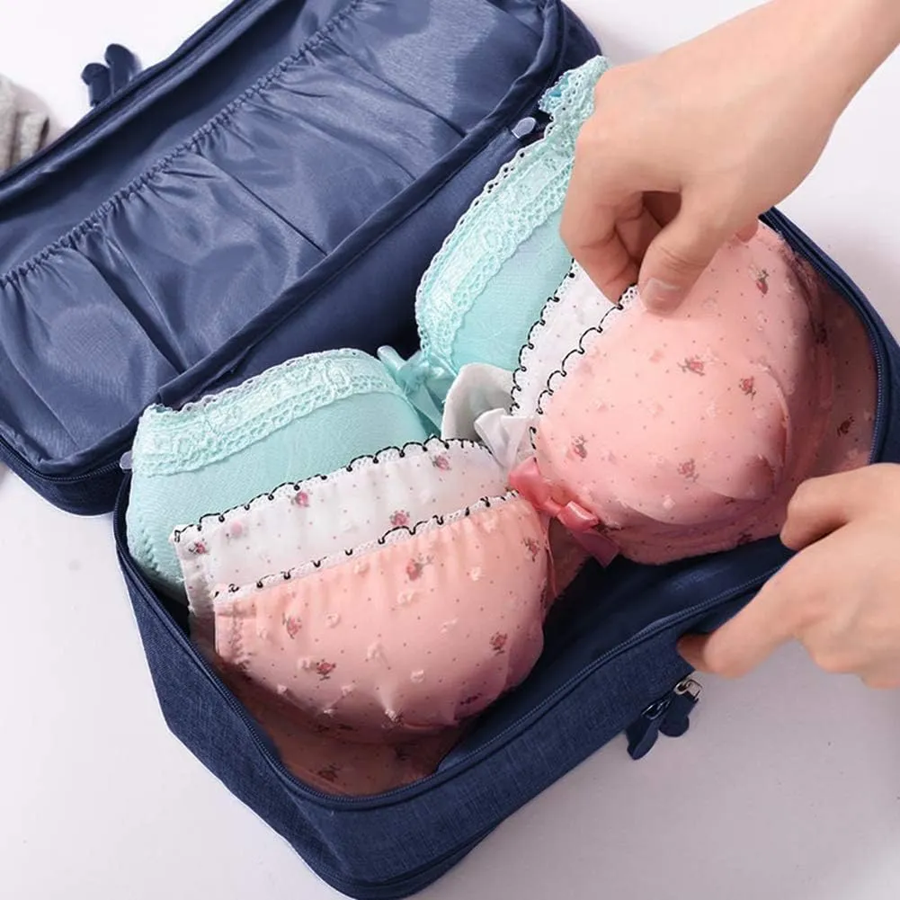 Portable Underwear Bra Storage Bag Waterproof Travel Organizers Multi-Layer Toiletry Packing Cube