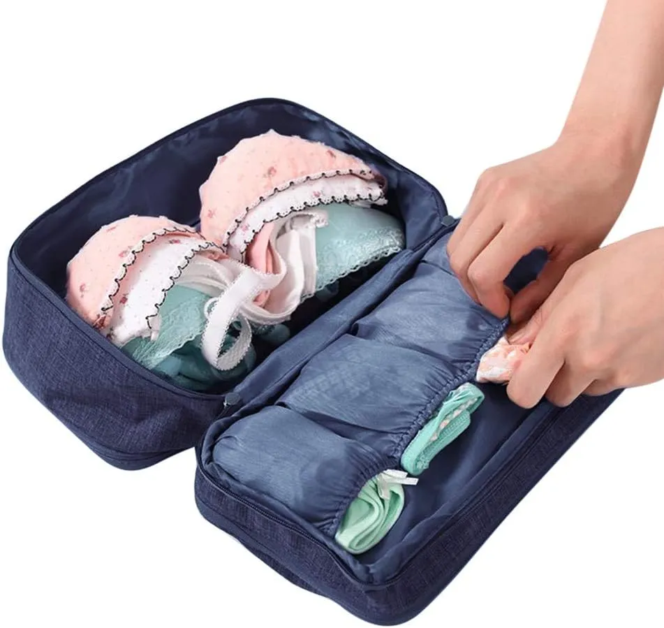 Portable Underwear Bra Storage Bag Waterproof Travel Organizers Multi-Layer Toiletry Packing Cube