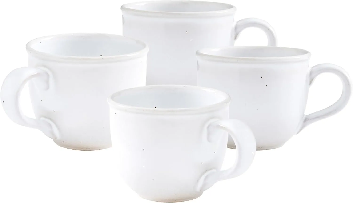 Portmeirion 12oz Minerals Mug, Moonstone (Set of 4) - Stoneware Coffee Cup, Sturdy Ceramic Mug, Microwave, Dishwasher, Freezer, Oven Safe - Artisan Made Drinkware for Tea, Expresso, Latte