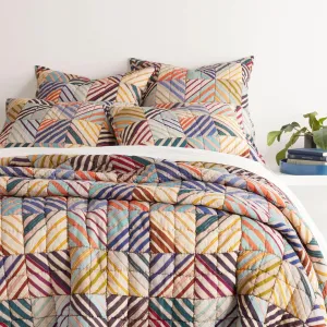 Potter Linen Multi Quilt, Full/Queen Size, Multi Graphic Pattern