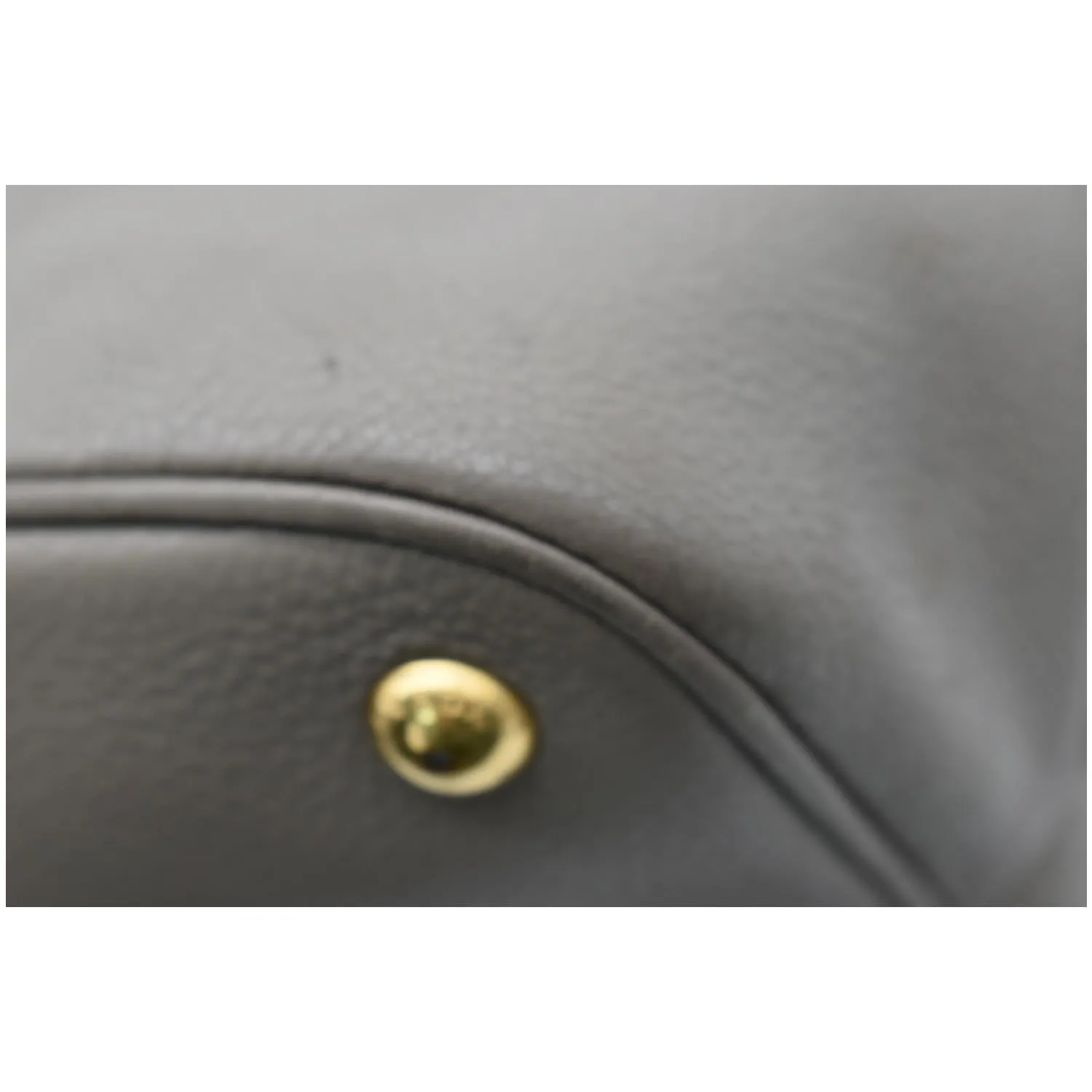 PRADA Calf Leather Tote Bag Clay Gray