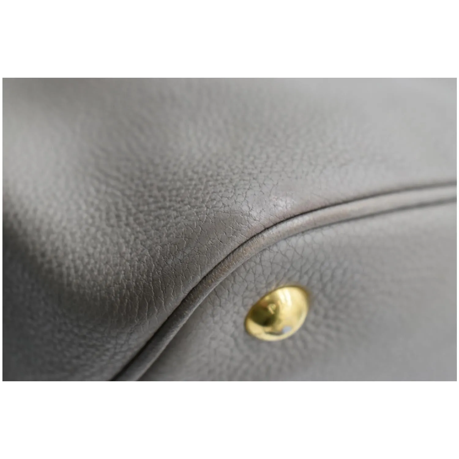 PRADA Calf Leather Tote Bag Clay Gray