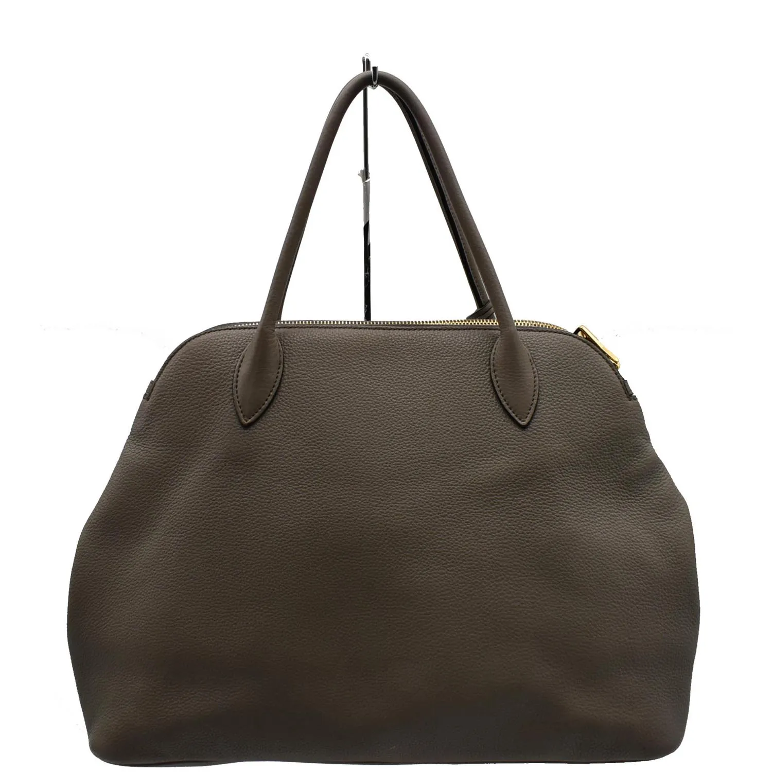 PRADA Calf Leather Tote Bag Clay Gray