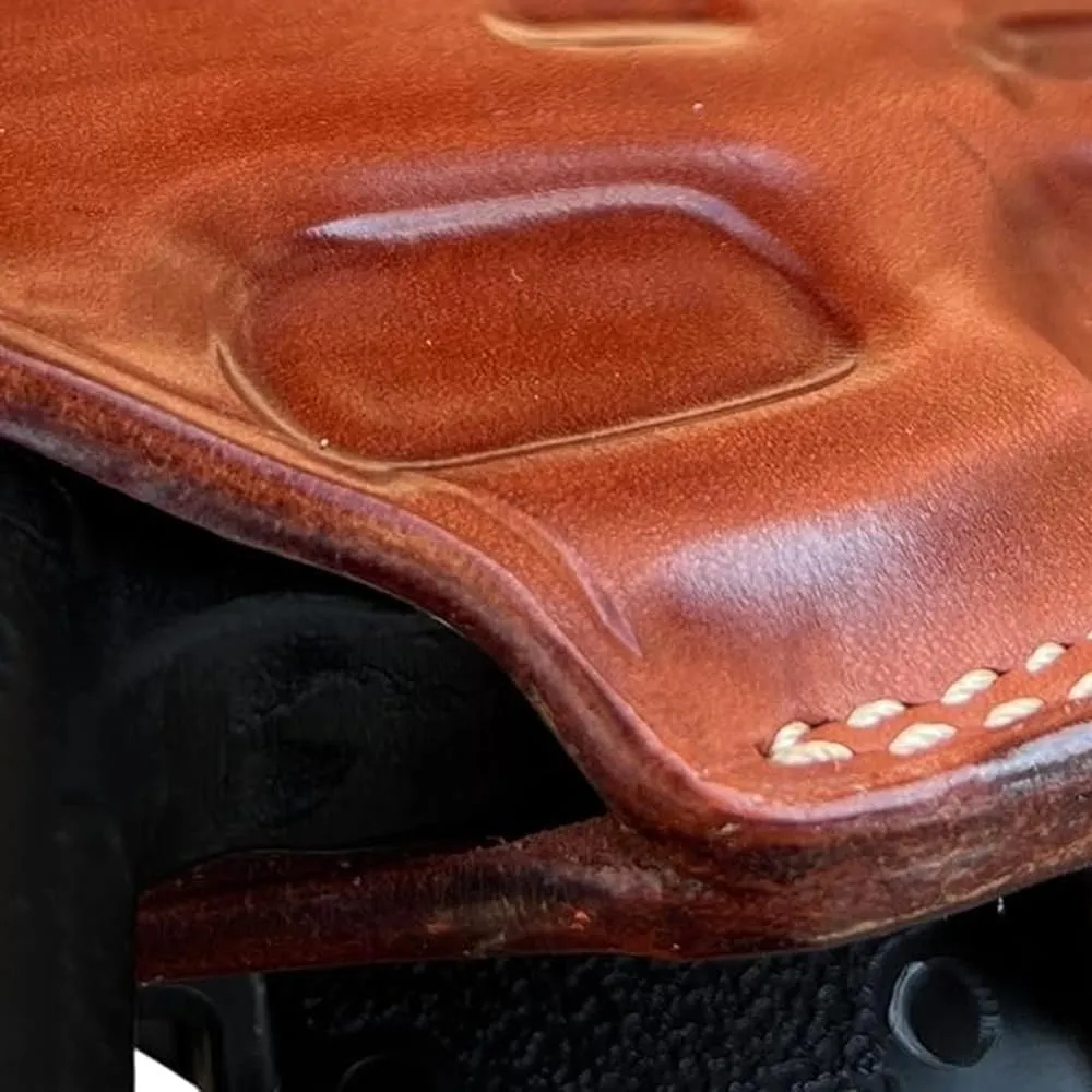 Premium Leather OWB Paddle Holster with Open Top Fits, Sigg Sauer P227 45 ACP 4.4'' Barrel, Right Hand Draw, Brown Color #1143#