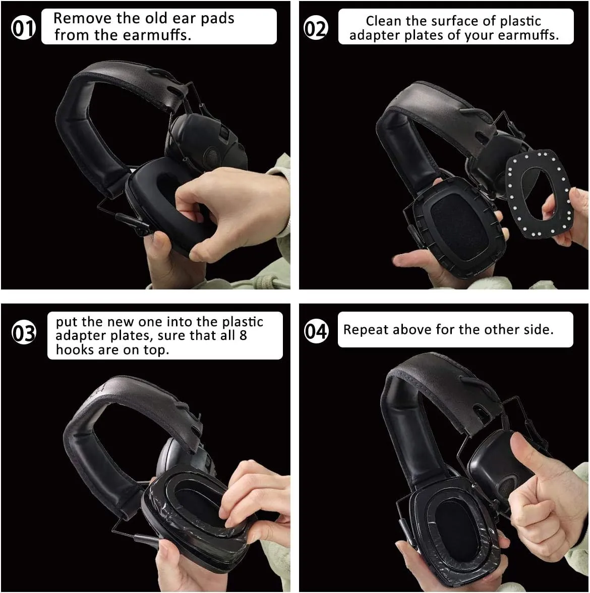 PROHEAR GEP02 Gel Ear Pads for Howard Leight by Honeywell Impact Sport Pro Sync Leightning Earmuffs