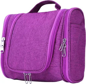 PSBP BEAUTY Men’s Hanging Travel Toiletry Bag, Premium Portable Small Organizer Bag for Traveling Men & Women, for Organizing Toiletries, Travel Essentials, Makeup Products, Bathroom Supplies, Purple