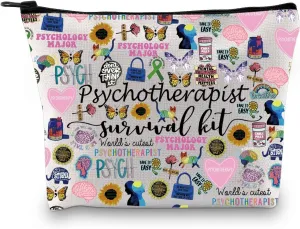 Psychotherapist Gift Mental Health Therapist Cosmetic Bag Psychotherapist Survival Kit for Psychological Counselor Teacher (Psychotherapist Bag)