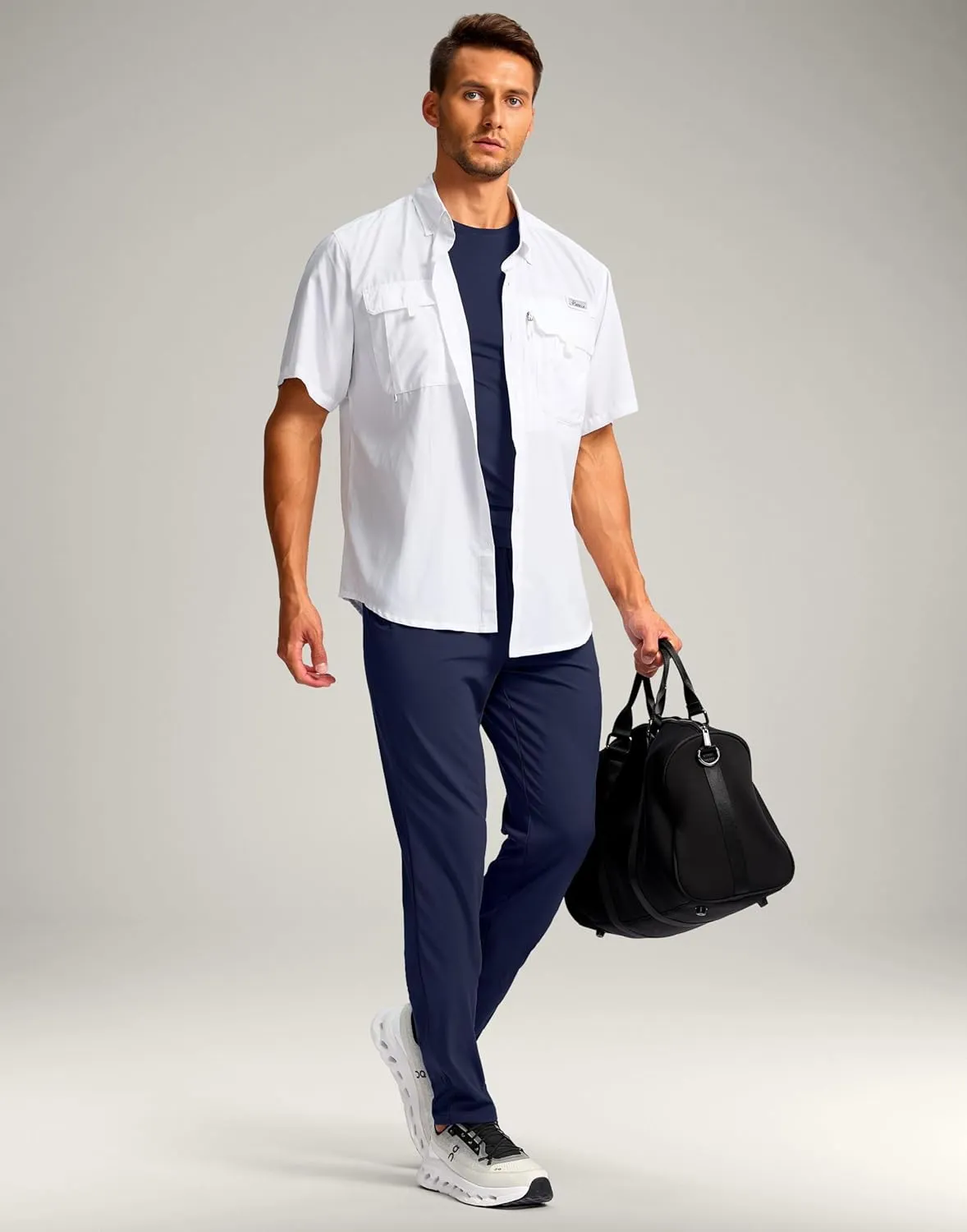Pudolla 32"/34"/36" Inseam Men's Tall Sweatpants with Zipper Pockets Lightweight Joggers for Athletic Workout Casual
