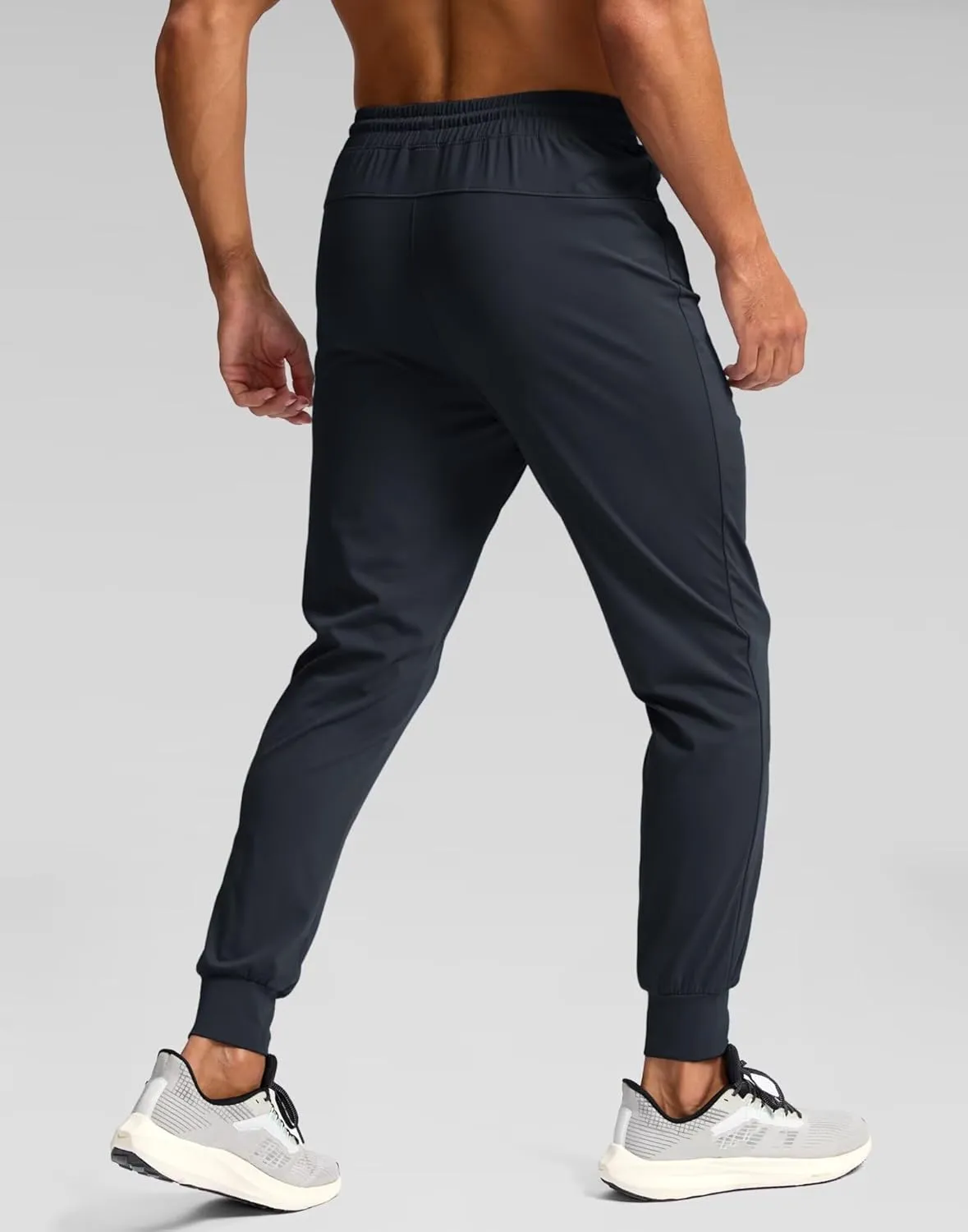 Pudolla Men's Lightweight Sweatpants with Pockets Ultra 4-Way Stretch Joggers Gym Workout Runing Athletic Track Pants