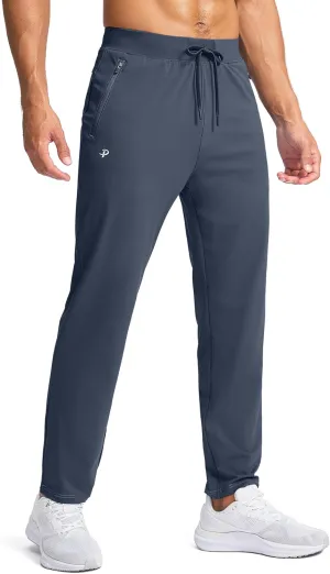 Pudolla Men's Lightweight Sweatpants with Pockets Ultra 4-Way Stretch Soft Joggers for Gym Workout Runing Athletic Pants