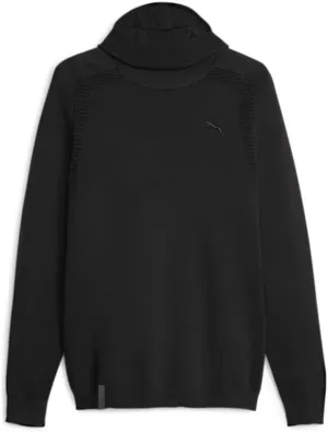 PUMA Mens Pumatech Knitted Scuba Hoodie Athletic Outerwear Casual Hoodie Comfort Technology - Black - Size M