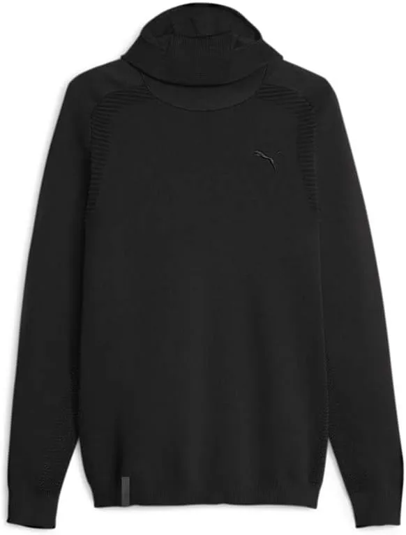 PUMA Mens Pumatech Knitted Scuba Hoodie Athletic Outerwear Casual Hoodie Comfort Technology - Black - Size M