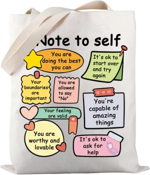 PWHAOO Counselor Tote Bag Mental Health Tote Bag Self Awareness Gift Psychologist Gift