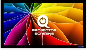 QualGear 110-Inch Fixed Frame Projector Screen, 16: 9 3D High Reflective Silver at 2.5 Gain (Qg-PS-Ff6-169-110-S), High Reflective Silver 2.5 Gain