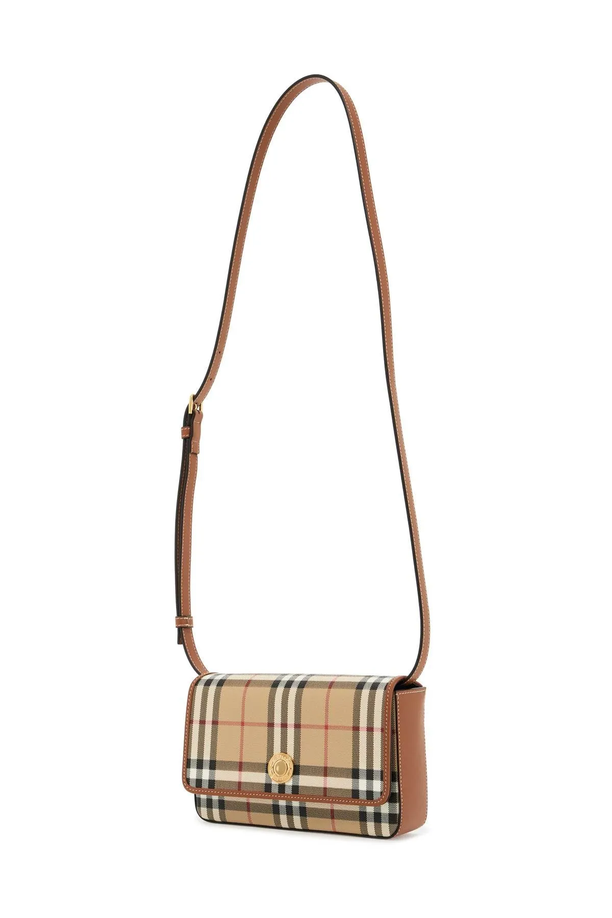 "checkered shoulder bag with strap