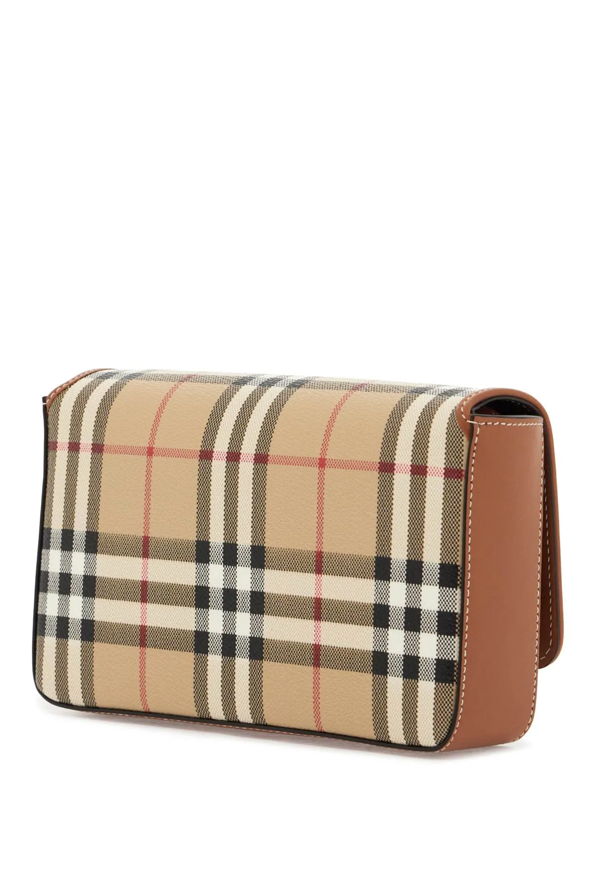 "checkered shoulder bag with strap