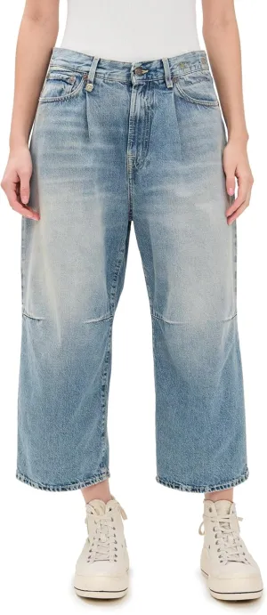R13 Women's Crop Wide Leg Jeans