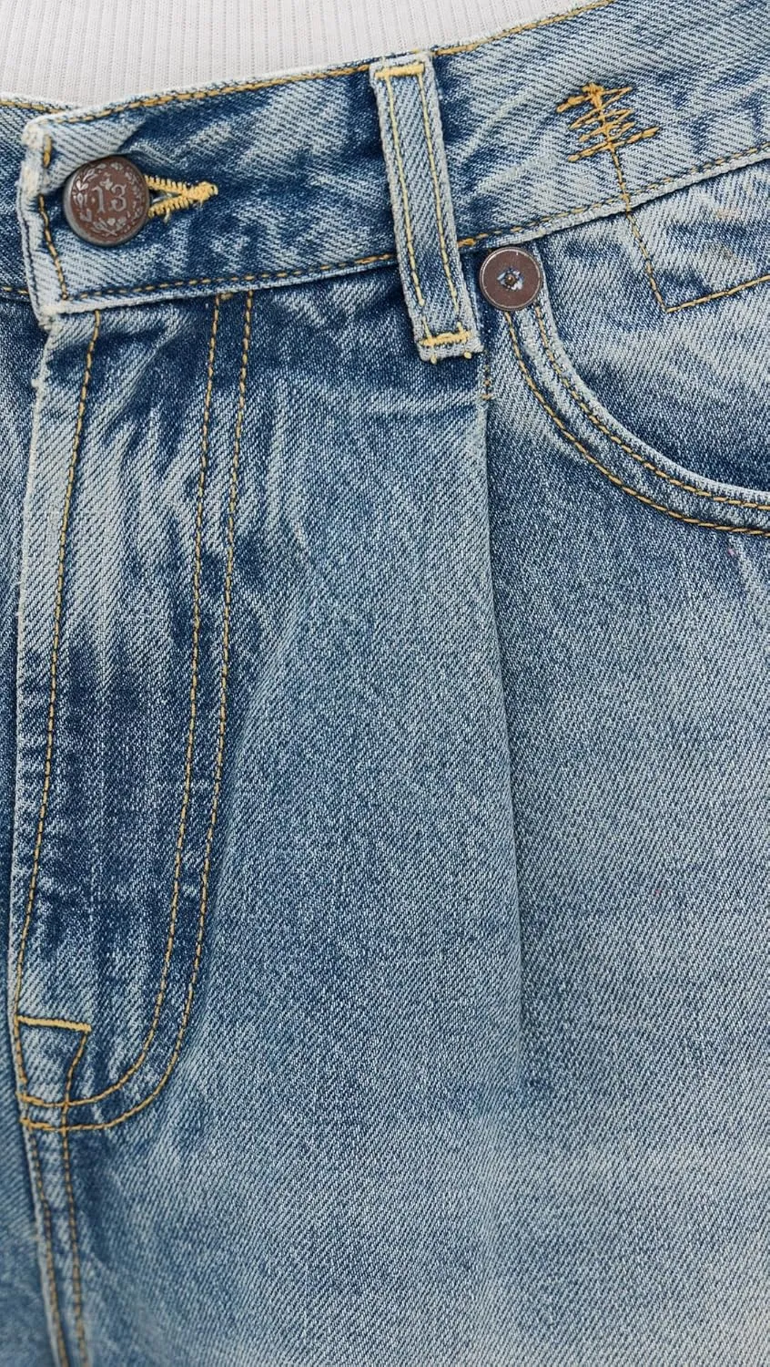 R13 Women's Crop Wide Leg Jeans