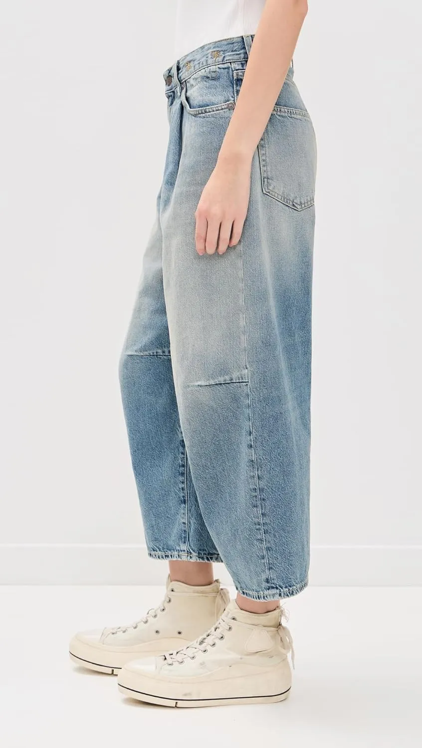R13 Women's Crop Wide Leg Jeans