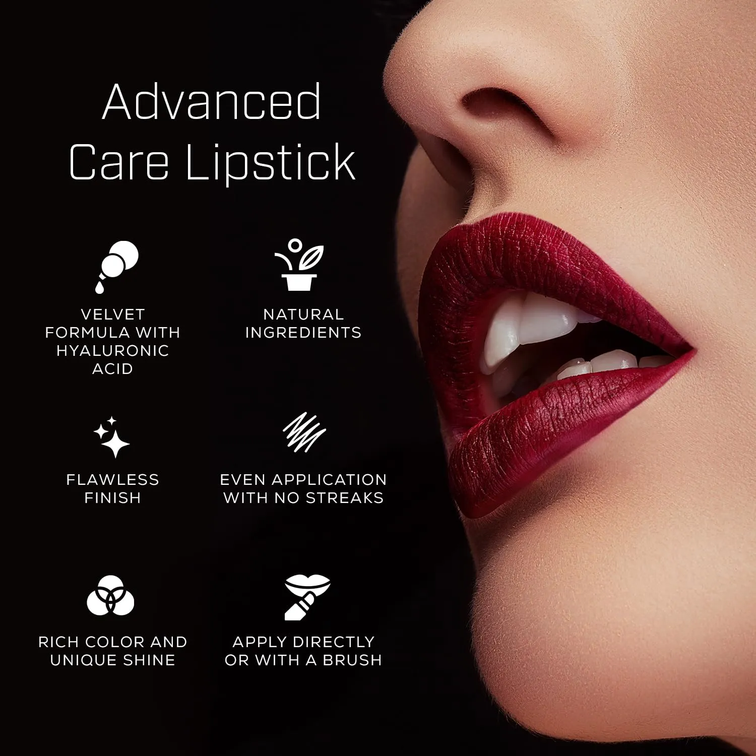 Radiant Professional Advanced Care Lipstick - Ultra Nourishing, Moisturizing Long Lasting Matte Lipstick With Vitamin E- UVA UVB Filters - VELVET (13 APPLE – REDDISH BROWN)
