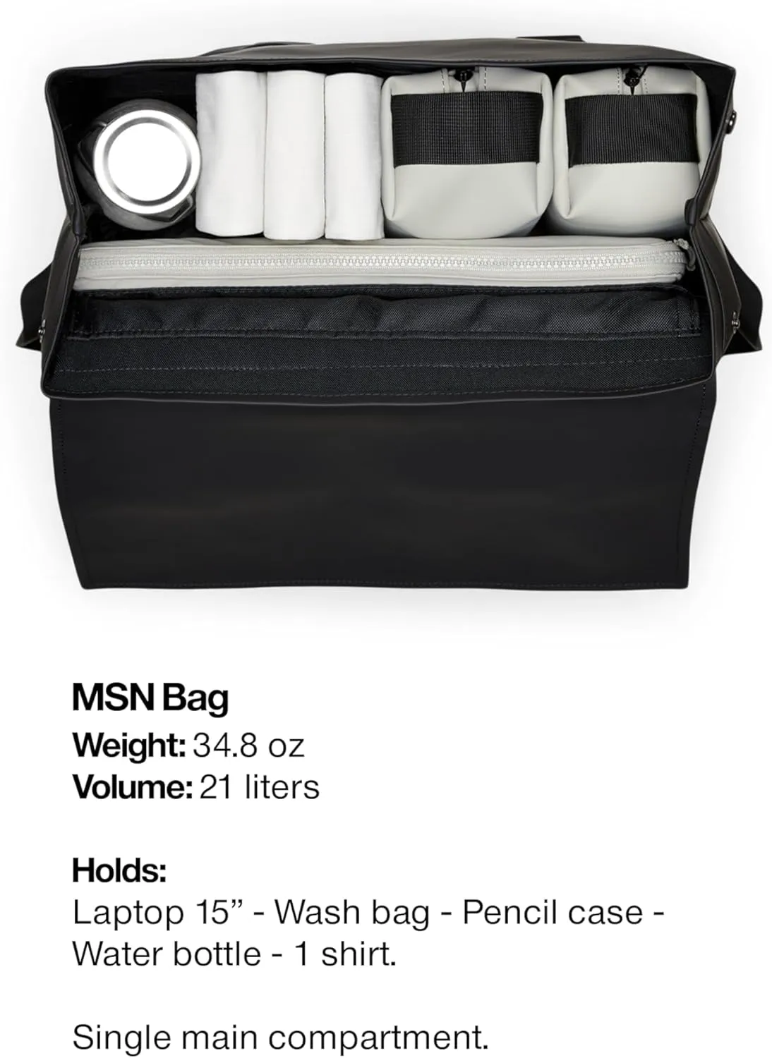 RAINS Messenger Bag, Backpack, Waterproof Classic Contemporary for travel and everyday use - Navy