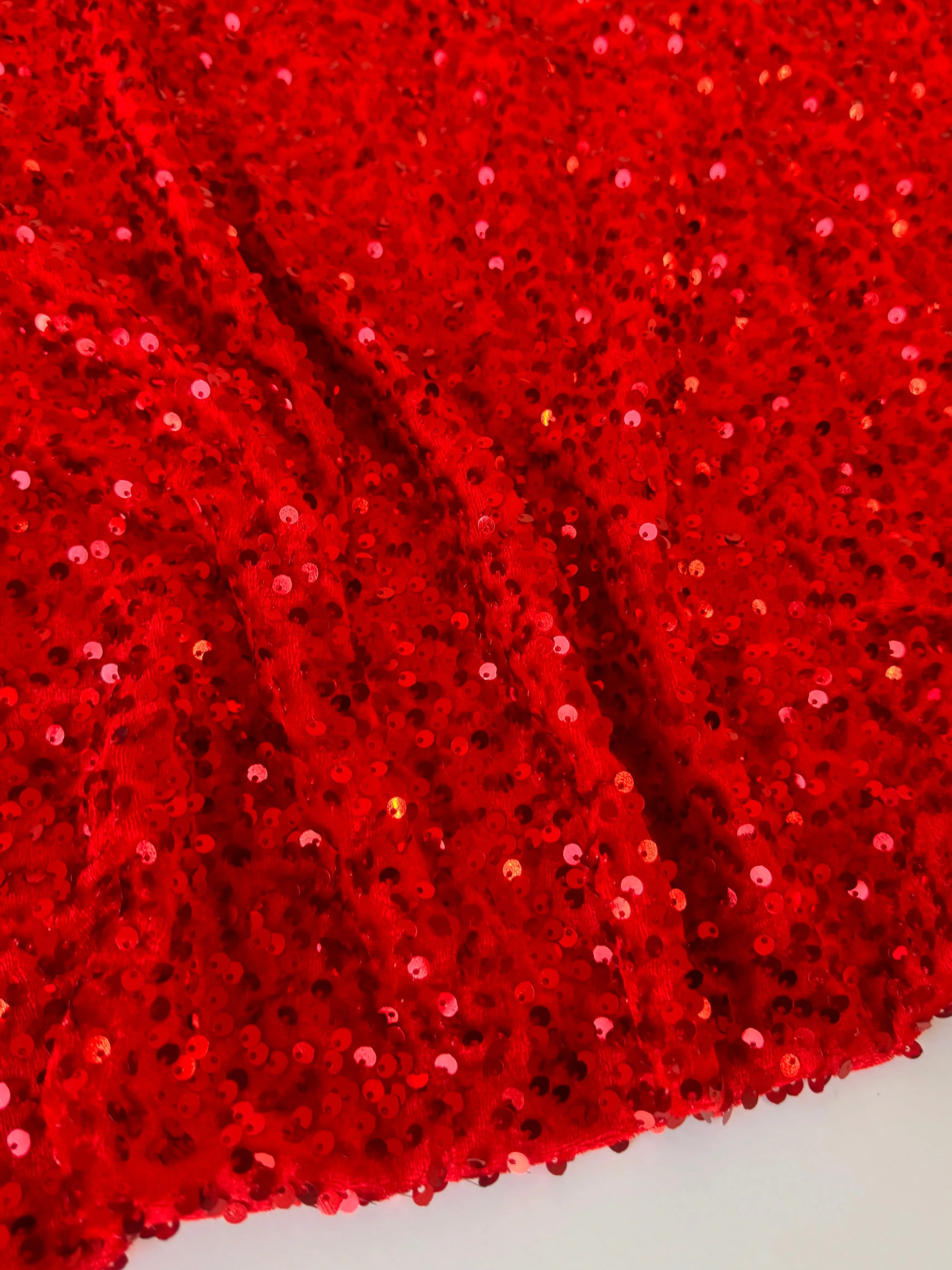 Red Sequins Velvet