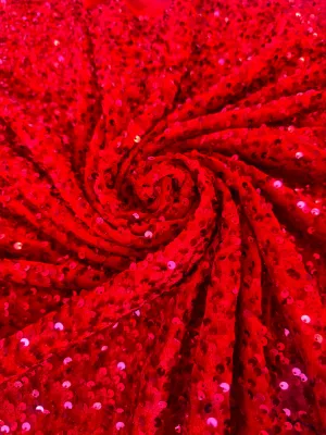 Red Sequins Velvet