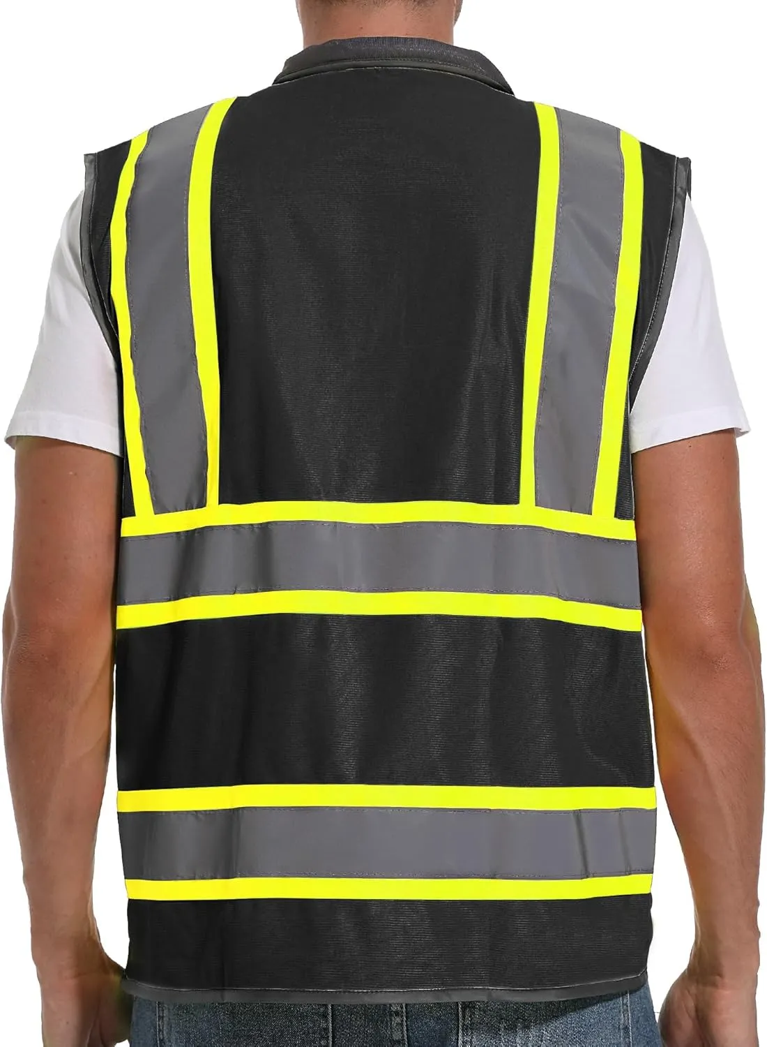 Reflective Safety Vest for Men and Women - High Visibility Construction Vest - Dual Tone Reflective Strips