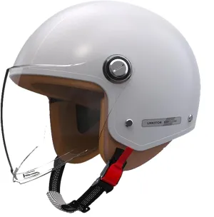 Retro Vespa Helmet with Visor Adult 3/4 Open Face Motorcycle Half Helmet DOT Approved Vintage Scooter Helmets Light Quick Buckle ATV Helmet for Moped Cruiser Chopper