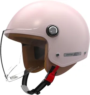 Retro Vespa Helmet with Visor Adult 3/4 Open Face Motorcycle Half Helmet DOT Approved Vintage Scooter Helmets Light Quick Buckle ATV Helmet for Moped Cruiser Chopper