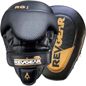 Revgear Boxing Pads Gel Focus - Boxing Mitts, Boxing Training Pads, Adjustable Hook and Loop Closure, Durable Synthetic Leather, Anti Shock Gel - Pair