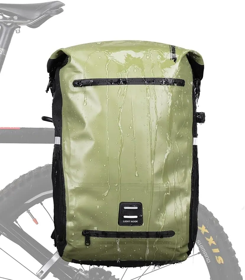 Rhinowalk Bike Pannier Bag 22L Waterproof Bicycle Bag Motor Pannier Backpack Shoulder Bag Laptop Pannier Travel Bag Professional Cycling Accessories