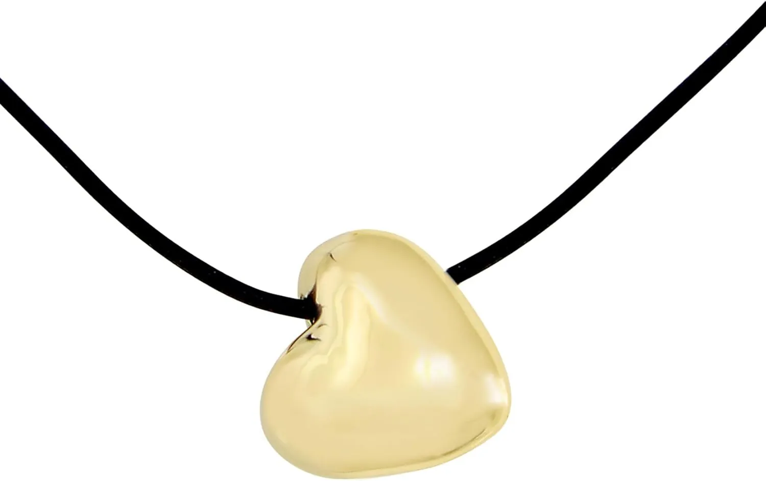 Robert Lee Morris Soho Womens Puffy Heart Leather Necklace