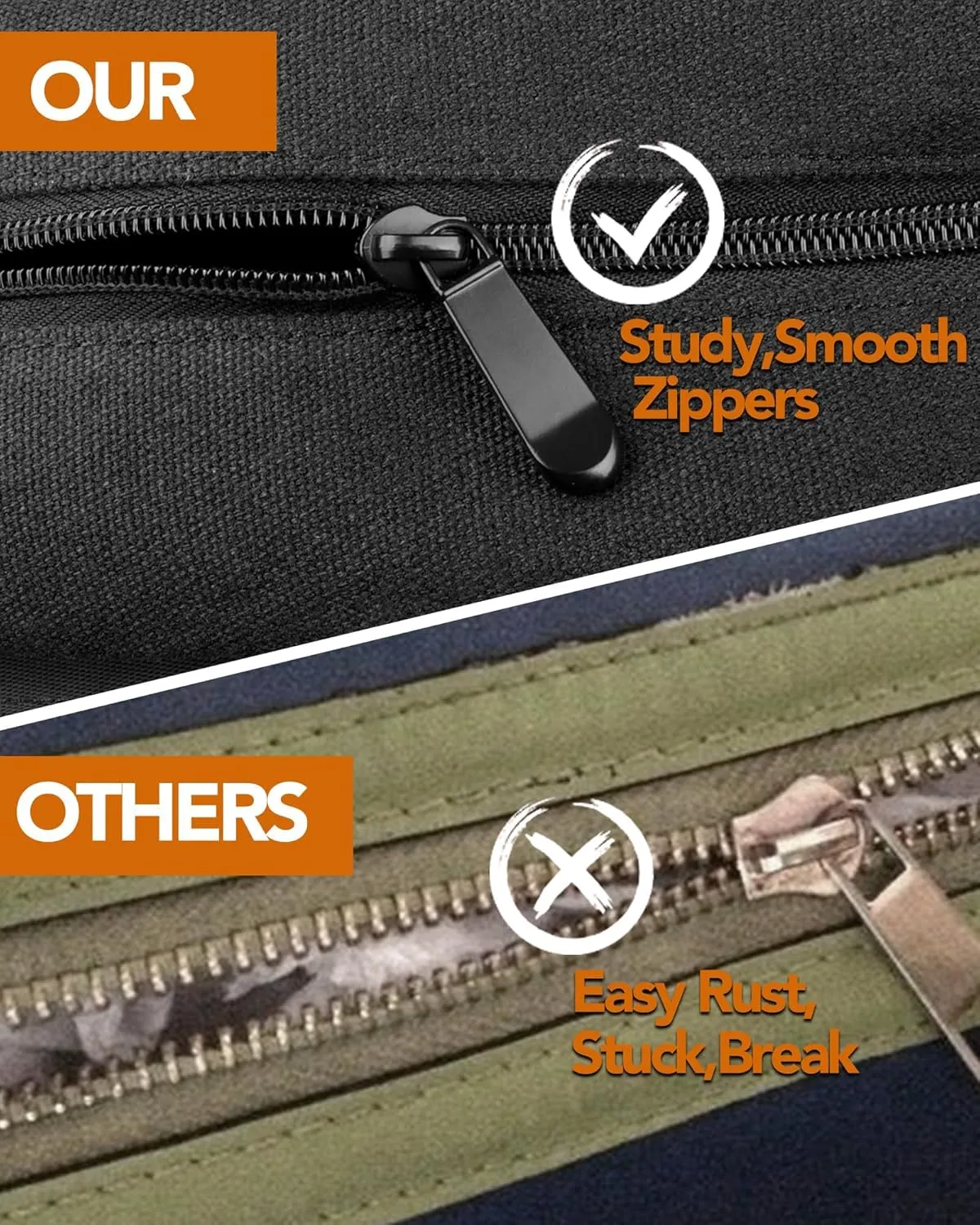 Roll Up Tool Bag, 16OZ Canvas Wrench Roll Up Pouch Multi-Purpose Tool Roll Organize, 5 Zippered Tool Pockets (Black)