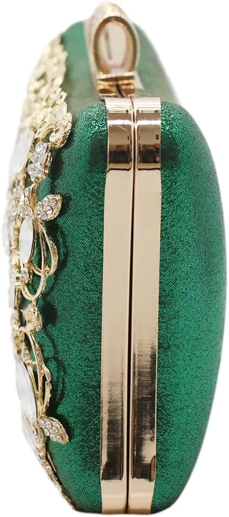 RomanticDesign Women Trendy Evening Clutch Luxury Handbag with Rhinestone for Wedding Party Prom Banquet