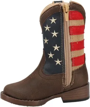 ROPER Unisex-Child American Patriotic Square Toe Western Boot