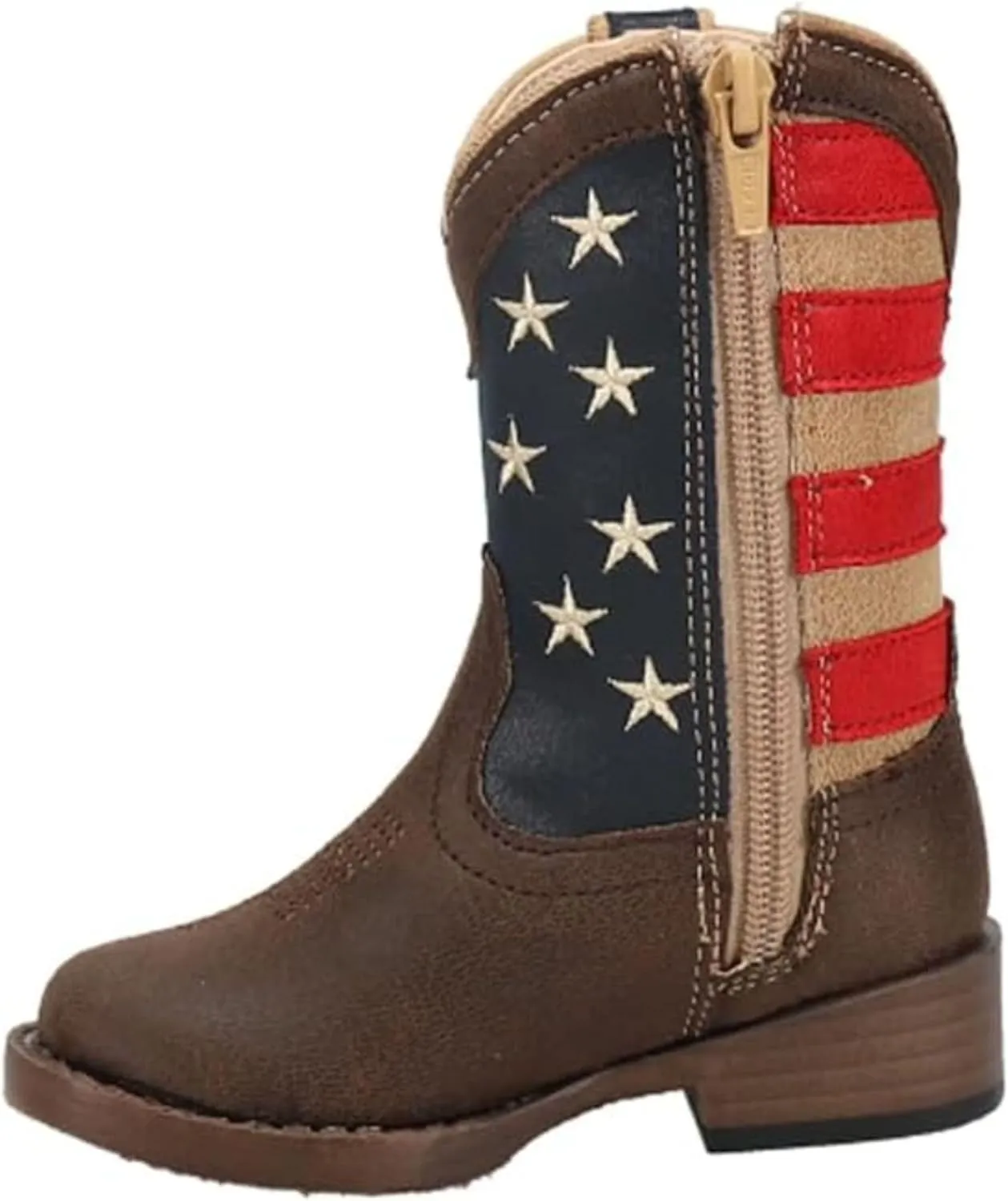 ROPER Unisex-Child American Patriotic Square Toe Western Boot