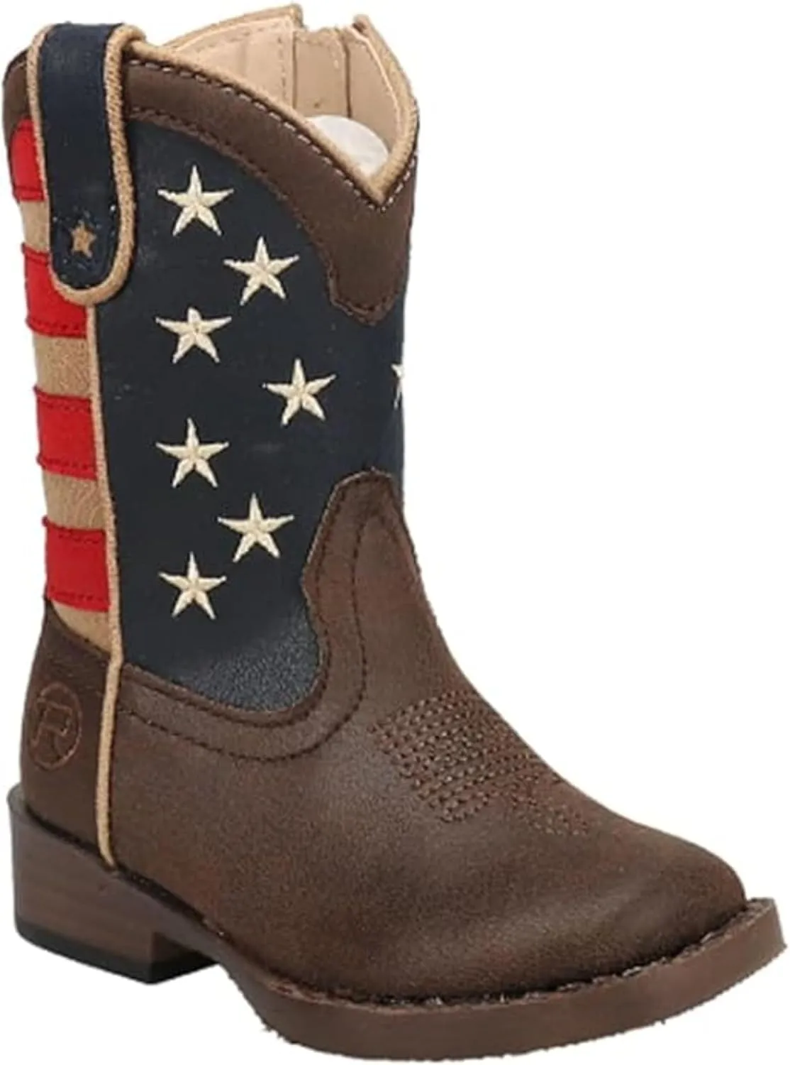 ROPER Unisex-Child American Patriotic Square Toe Western Boot