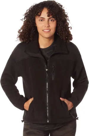 Rothco Womens Trailsman Sherpa Fleece Jacket (US, Alpha, Small, Regular, Regular, Black)