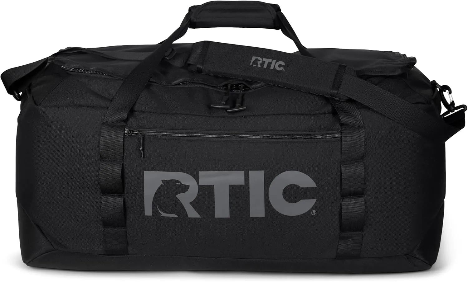 RTIC Road Trip Duffle Bag for Men and Women, Traveling Tote for Camp, Travel, Gym, Weekender, Camping, Overnight, Carry On, Sports, Spacious, Water Resistant, Large, Black