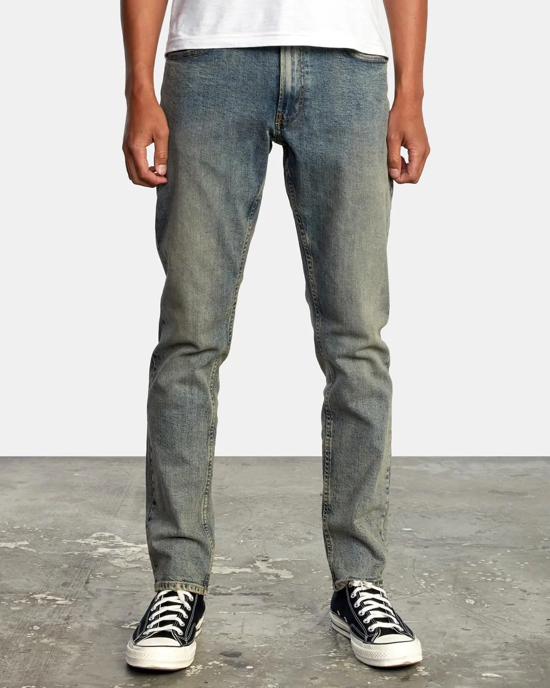 RVCA Mens Slim Fit Denim Pants