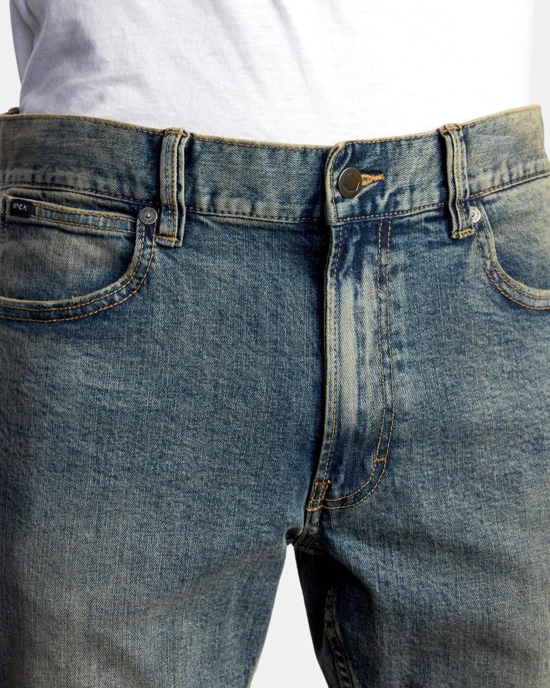 RVCA Mens Slim Fit Denim Pants