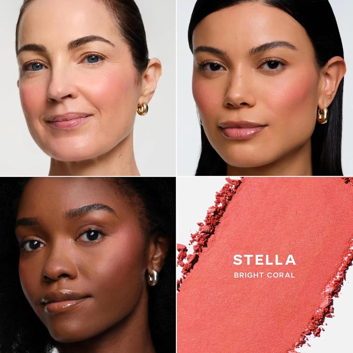 Saie SuperSuede Baked Blush - Talc-Free Powder Blush for All Day Wear - Enriched with Plant-Derived Squalane   Glycerin to Help Moisturize Dry Skin - Stella (.01 Ounce)