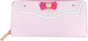 Sailor Moon Kawaii Women Wallet PU Leather Long Credit Card Case Holder Cellphone Pouch Girls Zipper Coins Purse (Pink)
