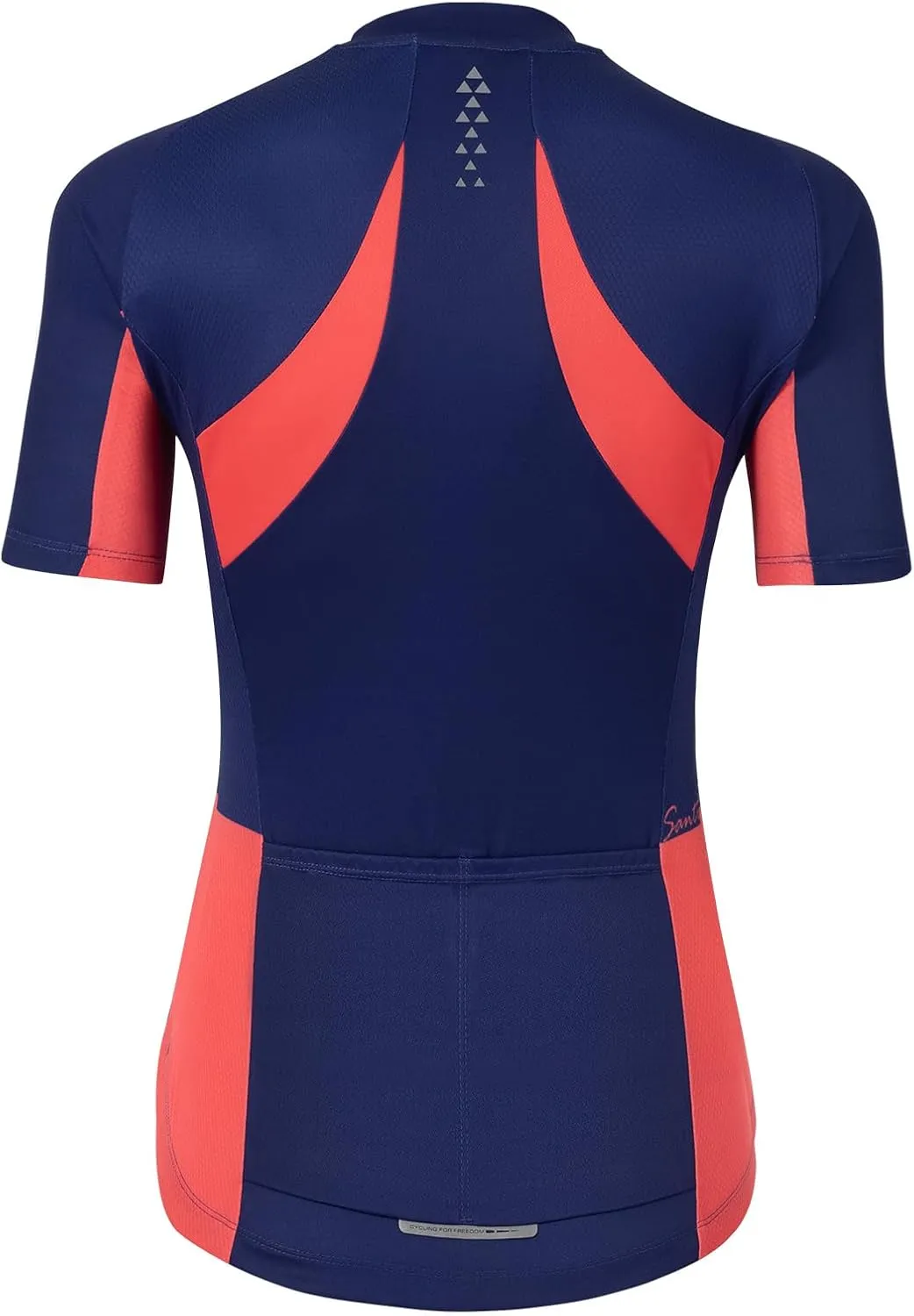 Santic Women's Cycling Jersey Short Sleeve Biking Shirt Full Zip Tops with 3 Pockets Breathable Quick Dry
