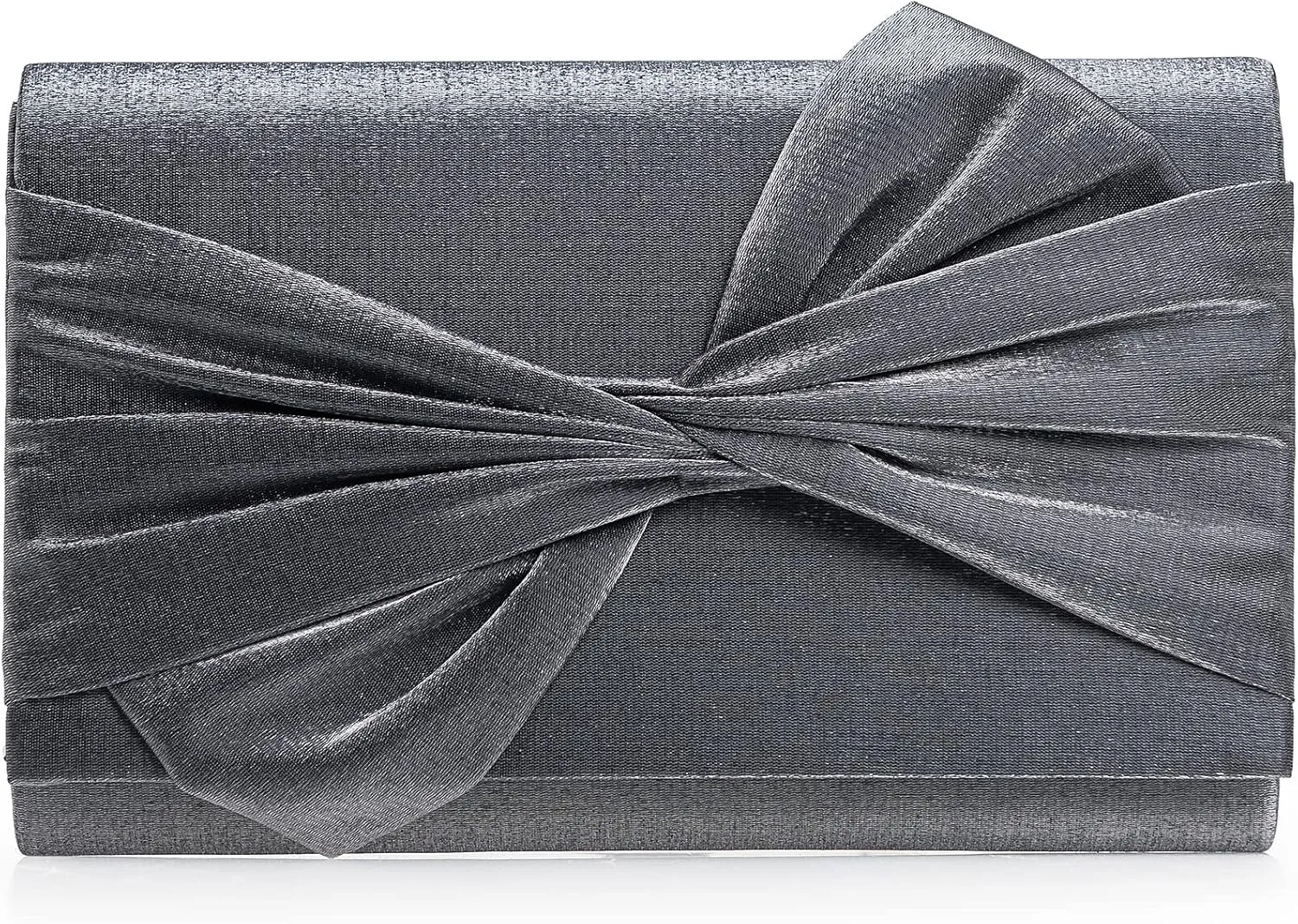 Satin Evening Bag Bow Flap Clutch Purse for Women Formal Party/Prom/Wedding…